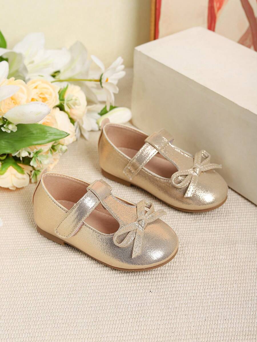 Chaussures bébé anti-dérapantes pour filles tout-petites avec décoration de nœud, pour l'automne/hiver