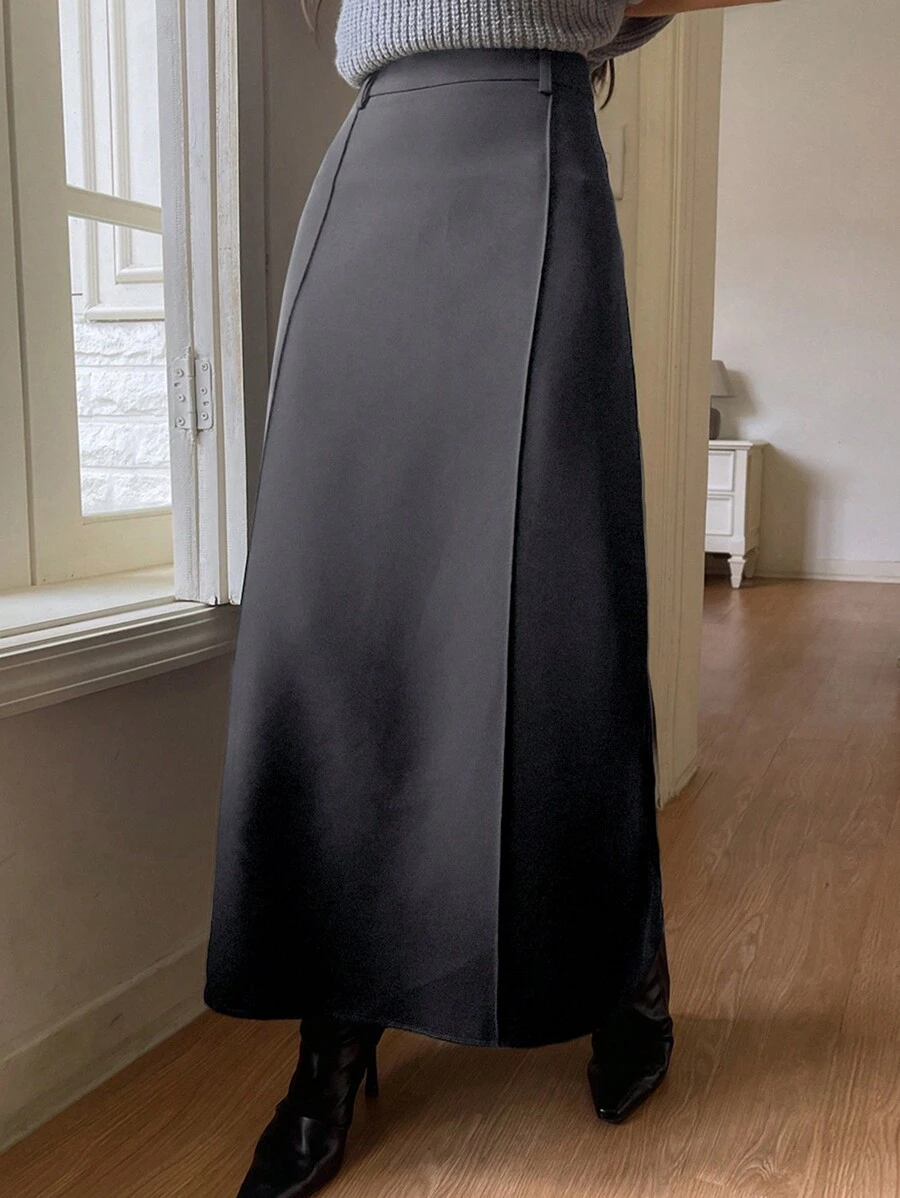 DAZY Long Straight Pencil Design Casual Skirt For Women
