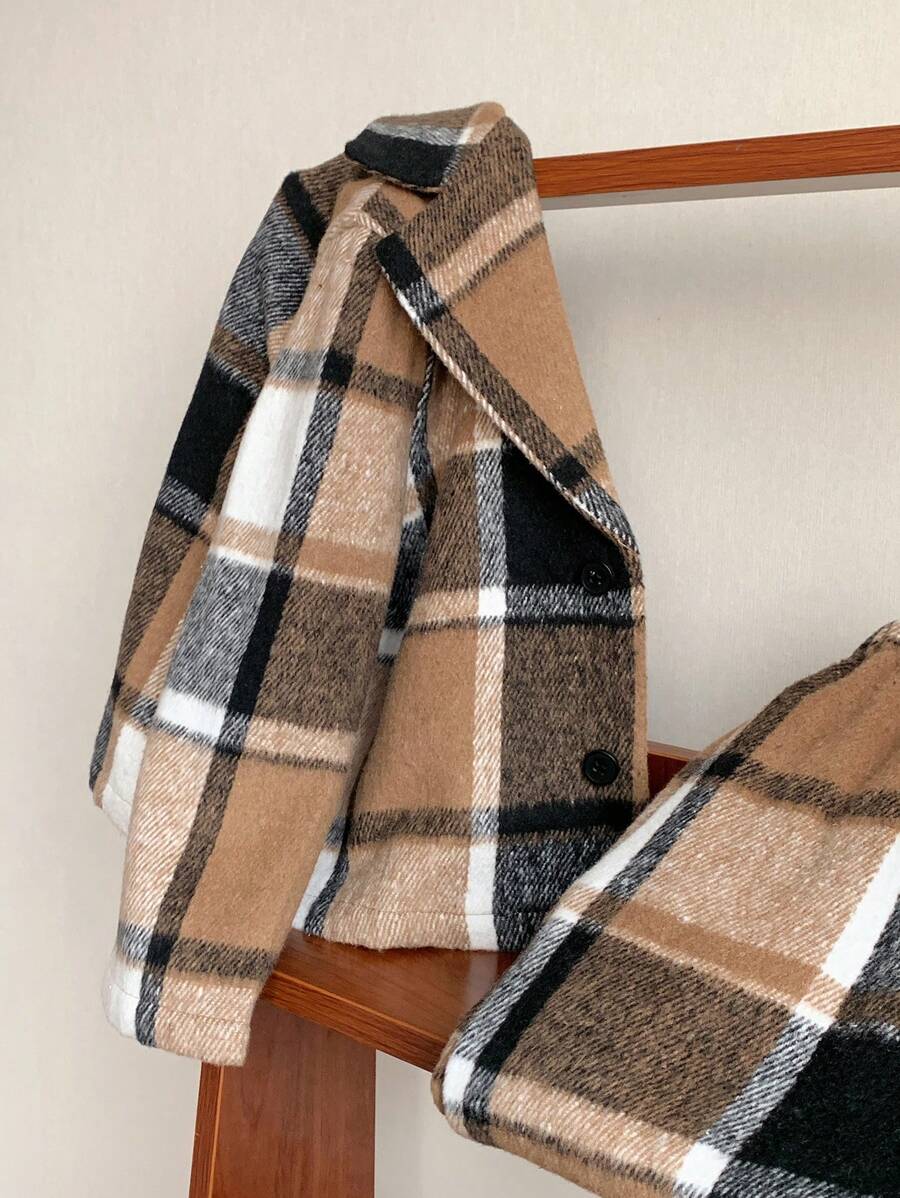 2pcs Young Boys Young Girls Casual Preppy Plaid Gentleman Suit With Bowknot Long Sleeve And Pants , Suitable For Birthday Parties, Evening Shows, Weddings, One Year Old's Birthday Party, Christmas Party And Other Festive Occasions Suitable For Outings, Street Wear, Parties, Home, Back To School, Birthday, Baby Shower, Holiday Parties, Autumn Winter