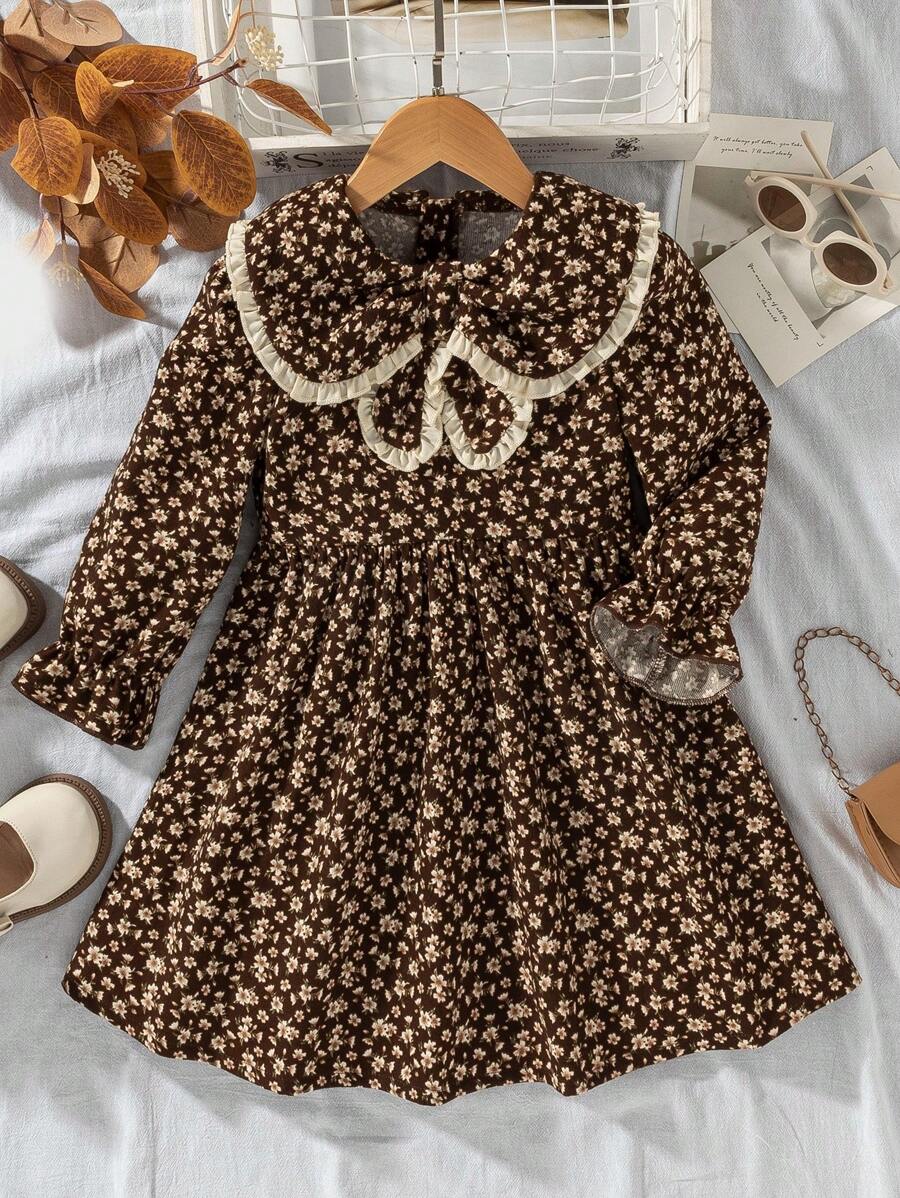 Young Girls Fashion Casual Chic Elegant Red Dress, Patchwork Furry Fabric, Vivid & Fun, Suitable For Birthday Gift, New Year Gift, Party, Outing, Holiday, Daily Wear, Fit For Autumn, Spring, Stylish Personalized, Fashion, Cute Sweet Girl Dress
