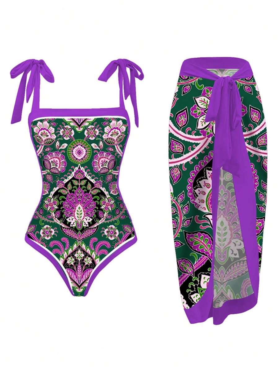 Swim Oasis Women Solid Color Spaghetti Strap Camisole Top And Skirt Casual Matching Set Summer