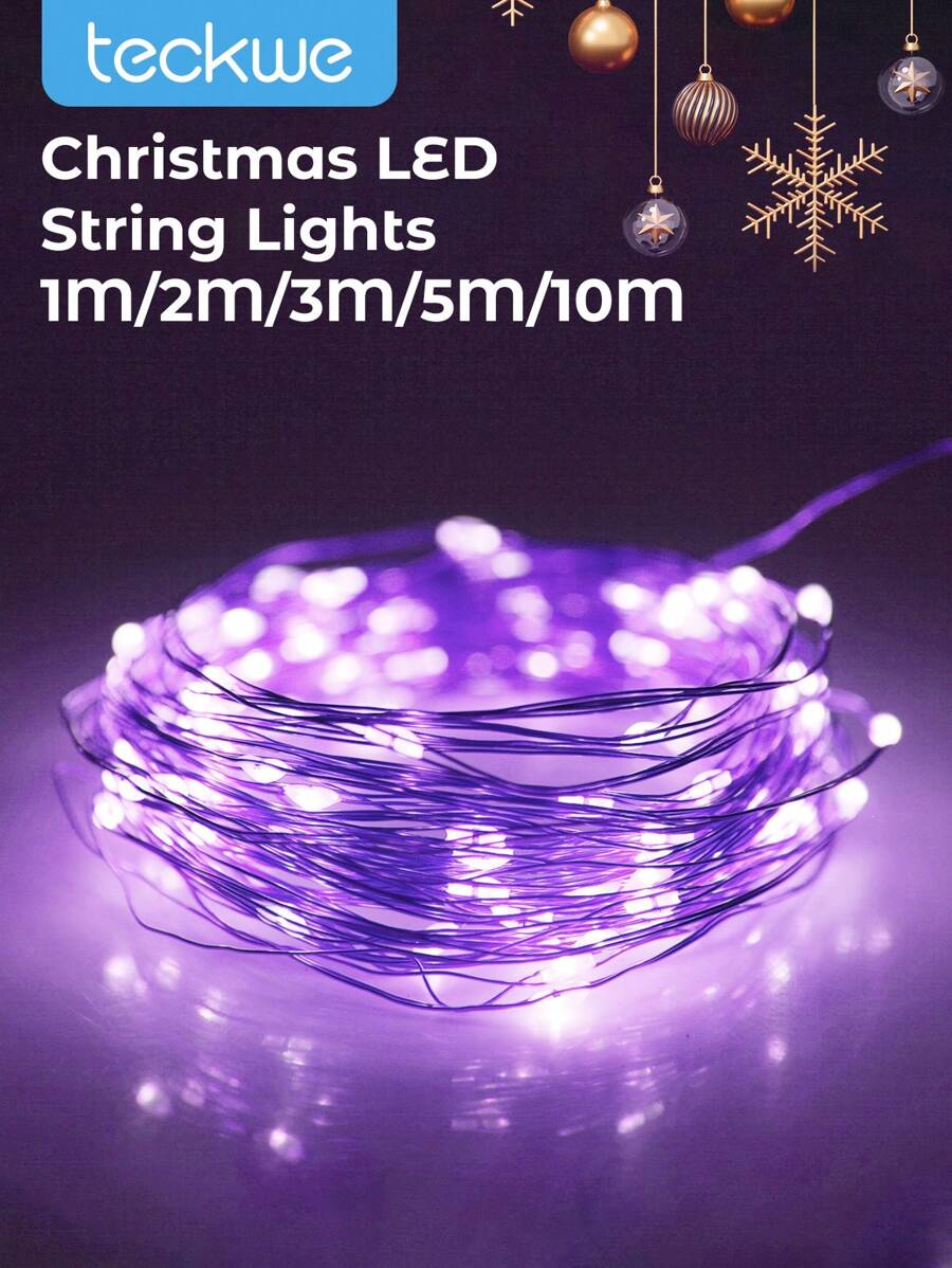 Teckwe Luces de hadas, luces de alambre de cobre y alambre de plata a prueba de agua para bricolaje, boda, dormitorio, fiesta, decoración de flores, decoración de cumpleaños, decoración del campus, decoración navideña, decoración del jardín del patio, regalos para el padre