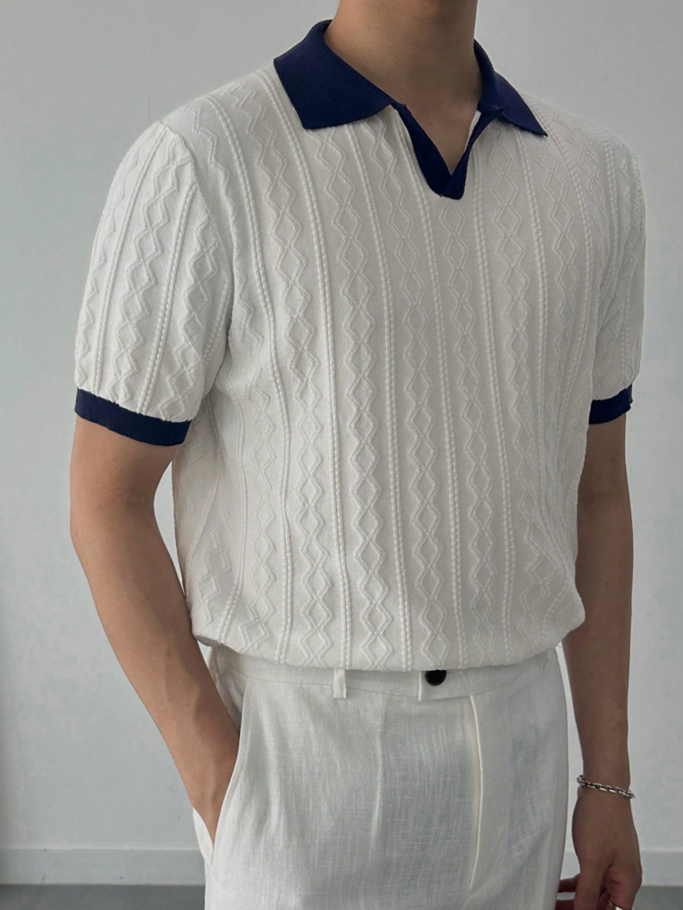 【SATIIIZ】Pad Pigment Collar Knit Short Sleeve 1691152845000-6isEhZ.jpg