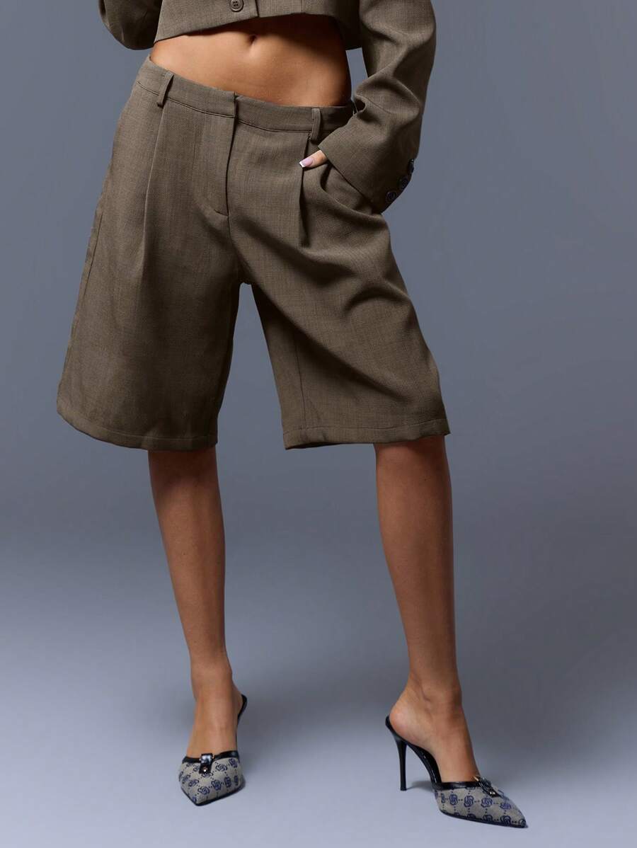 MUSERA Tailored Low Waist Shorts 90's Spring Casual, Elegant, Summer Vacation Wotk, Office Outfit