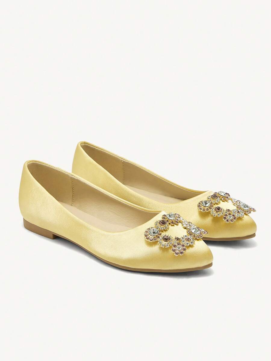 CUCCOO CHICEST Elegante damesschoenen met strass-decoratie en platte hak