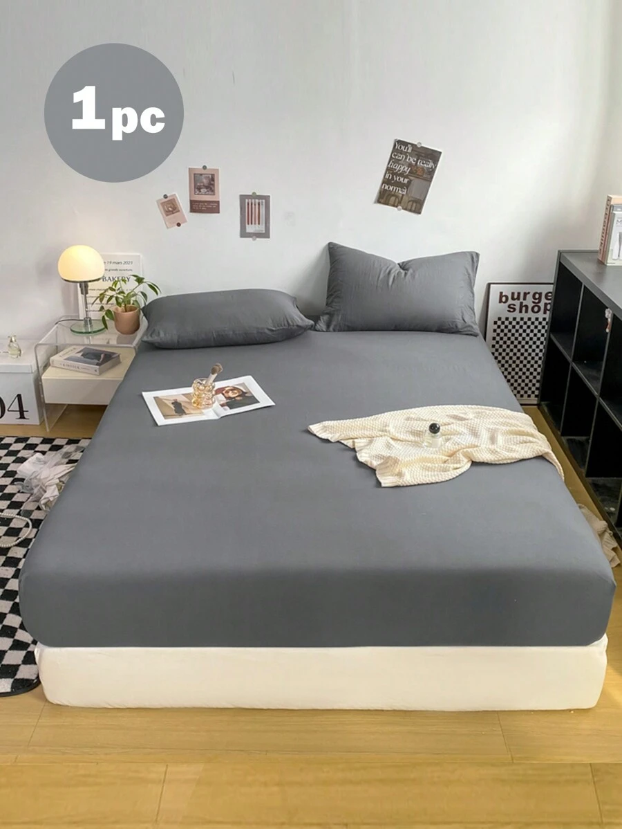 1 pièce de drap-housse de couleur unie doux - protège-matelas avec poche légèrement plus profonde (38 cm / 15 po de profondeur) - housse de matelas et surmatelas moderne et profond pour tous les formats de lit (simple, double, queen, king, une place, deux places). Ensemble literie scolaire, oreiller et taie d'oreiller non inclus.