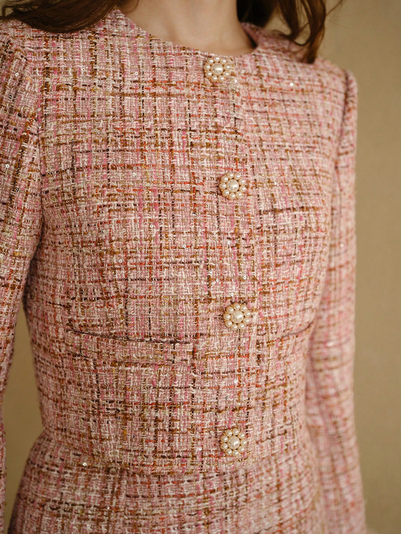 ジャケット・アウター Louren summer tweed puffsleeve blouson Amazon.com: LifeShe Puff Short Sleeve Tweed Jacket Women