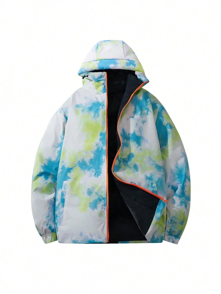 Manfinity Sport Corelite Boyfriend Style Men's Front Zipper Long Sleeve Pocket Printed Pullover Hoodie, Minimalist Design