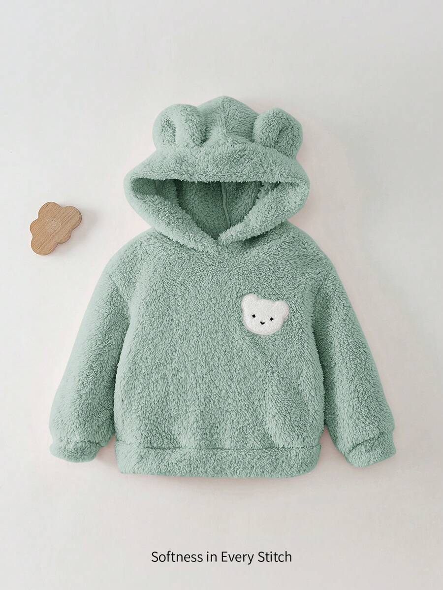 Cozy Pixies Bluza z kapturem dla dziewczynki z kreskówkowym misiem i uszami