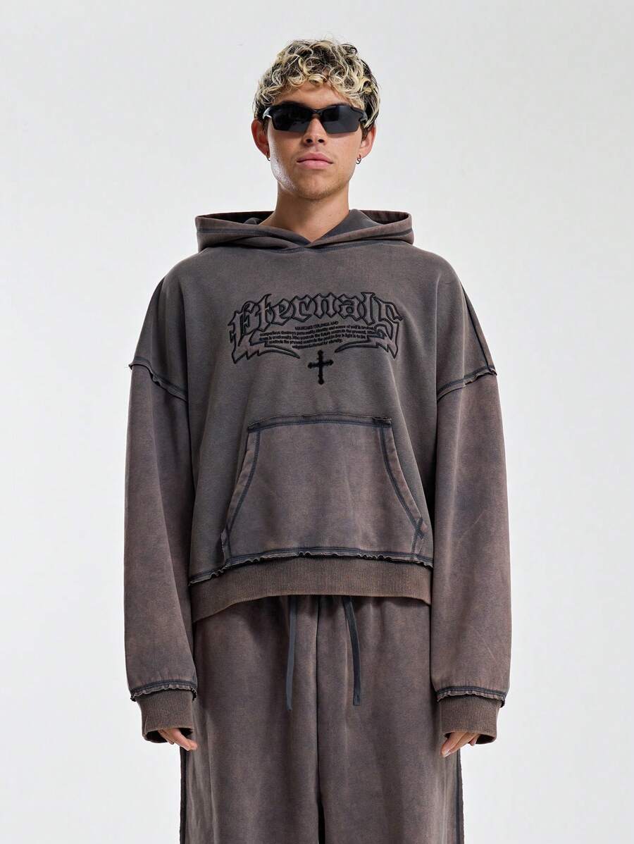 Musero Men Eternals Graphic Embroidery Hoodie