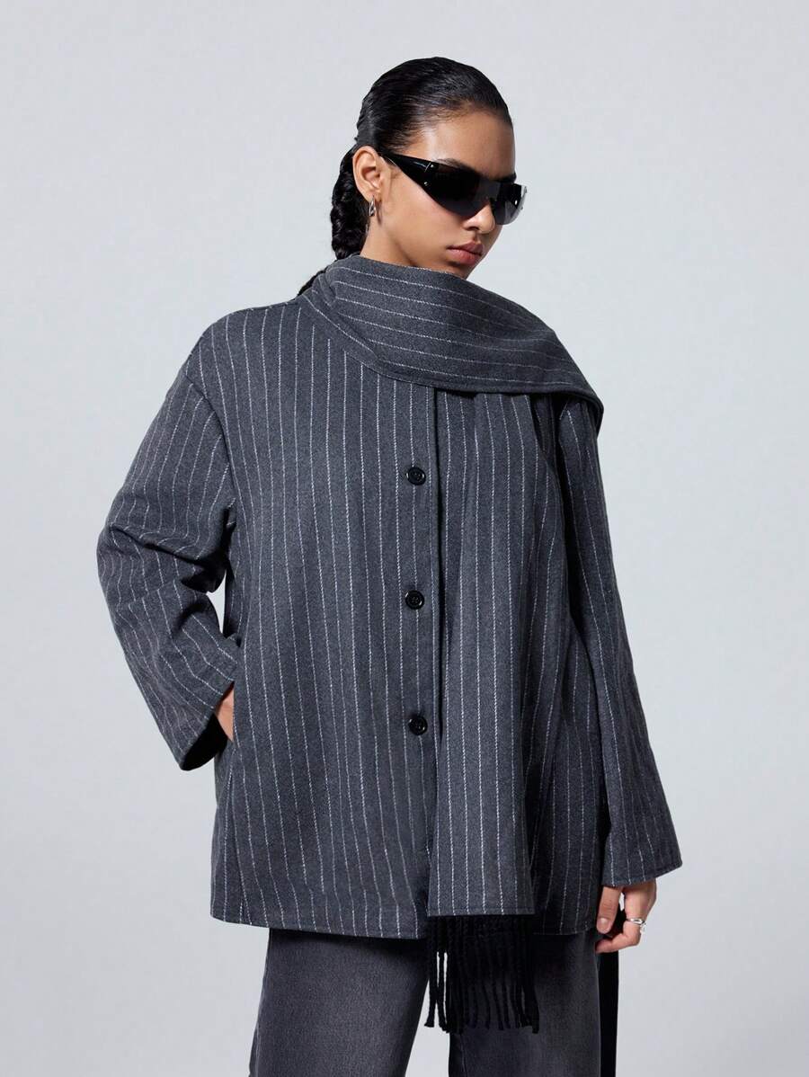 LYSMO Women Casual Wool Blend Coat Suitable For Everyday Wear, Modest Fashion