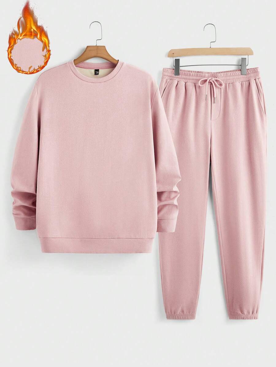 Manfinity VCAY Set de chándal de 2 piezas de ajuste regular casual de punto para hombres