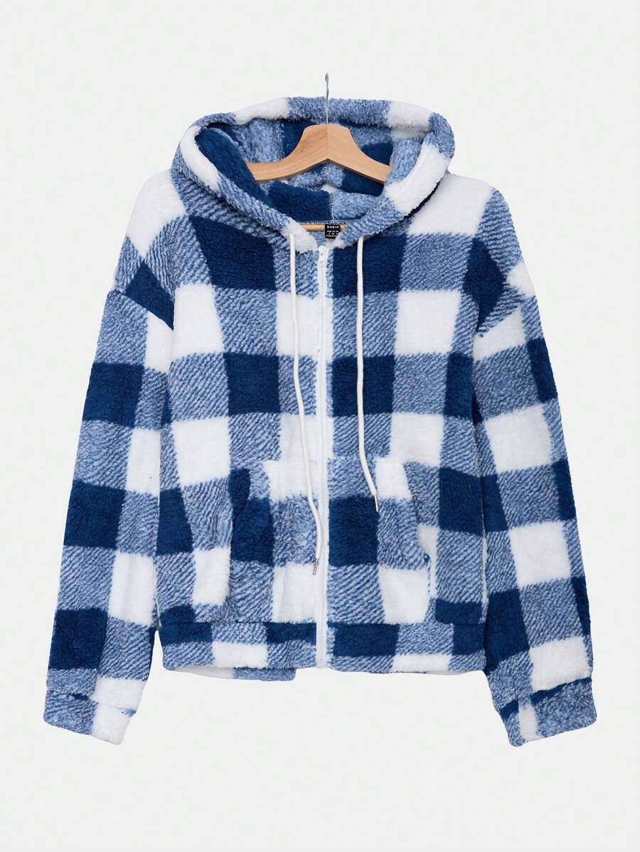 Chiquease Veste à capuche avec poches à zip, style mode minimaliste pour un port casual au quotidien