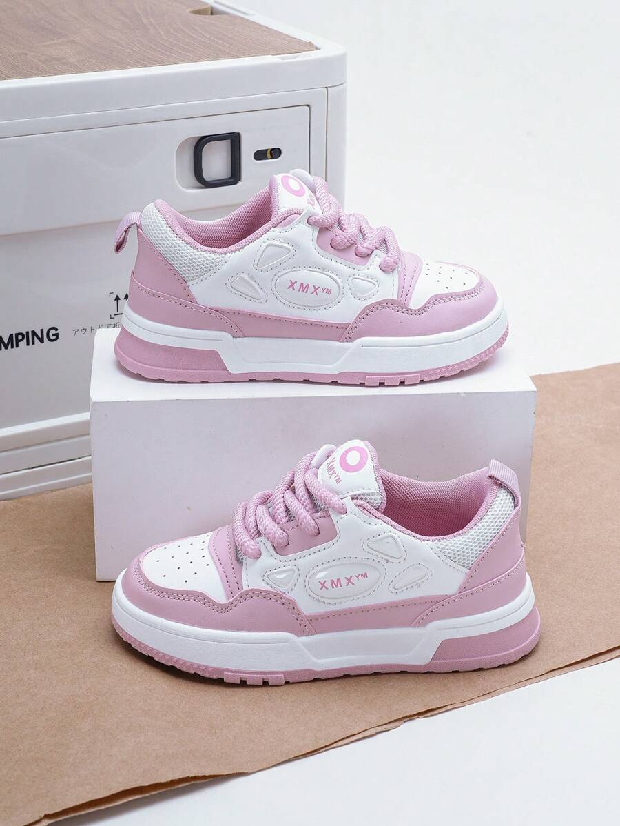 Kids Low Top Casual Canvas Sneakers Lace-Up Flat Shoes For Girls