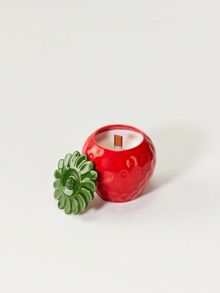 Zazumi 1 pieza Vela con forma de fresa, adecuada para decoración del hogar, regalo de Navidad