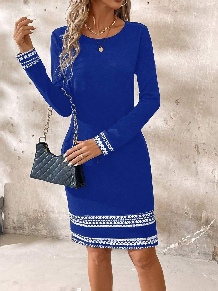 SHEIN Clasi Plus Size Solid Color Casual Dress, Stylish For Daily Wear
