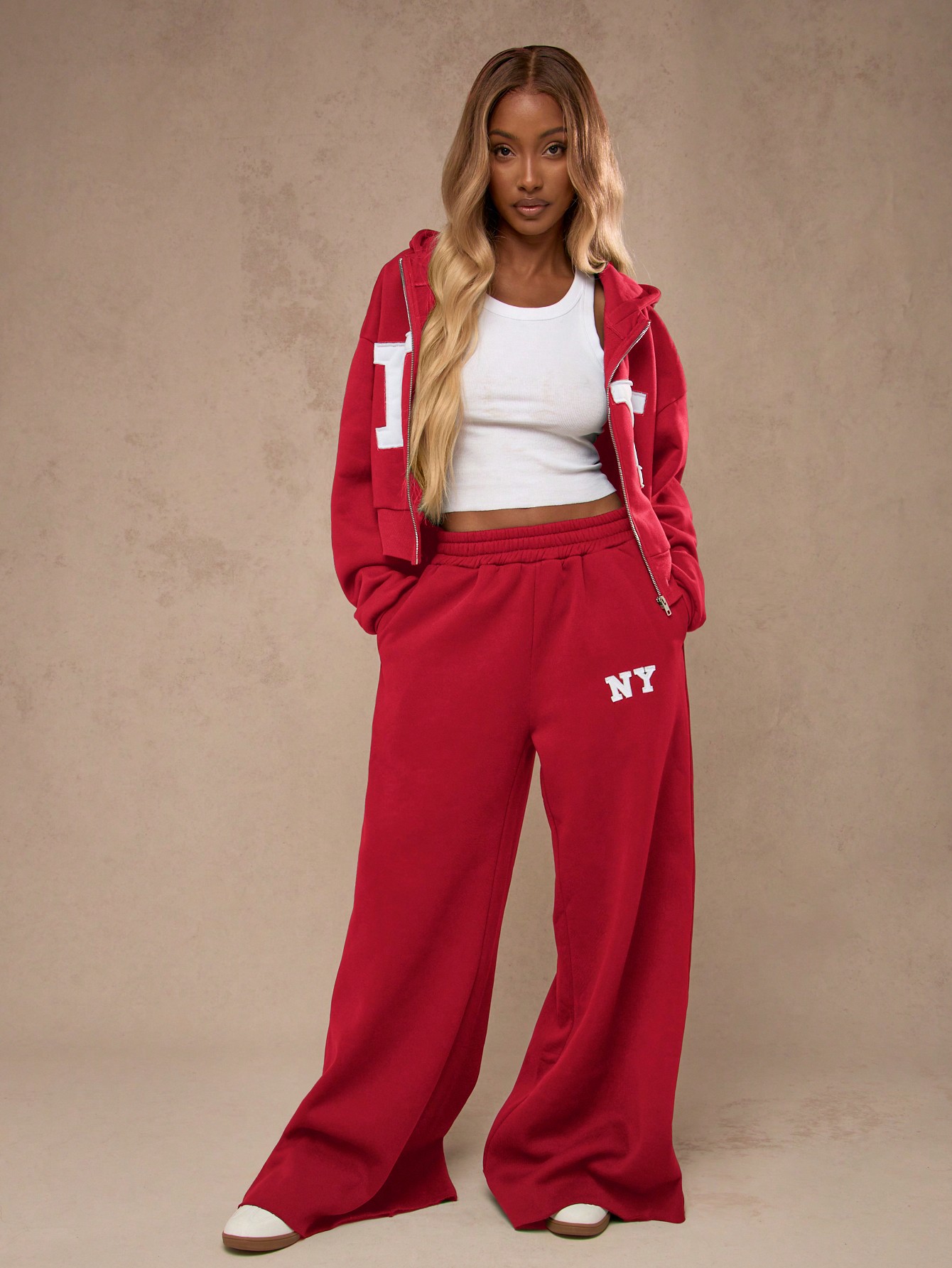 Y❤️M Varsity New York Athletic Zip Through Hoodie Sweatshirt