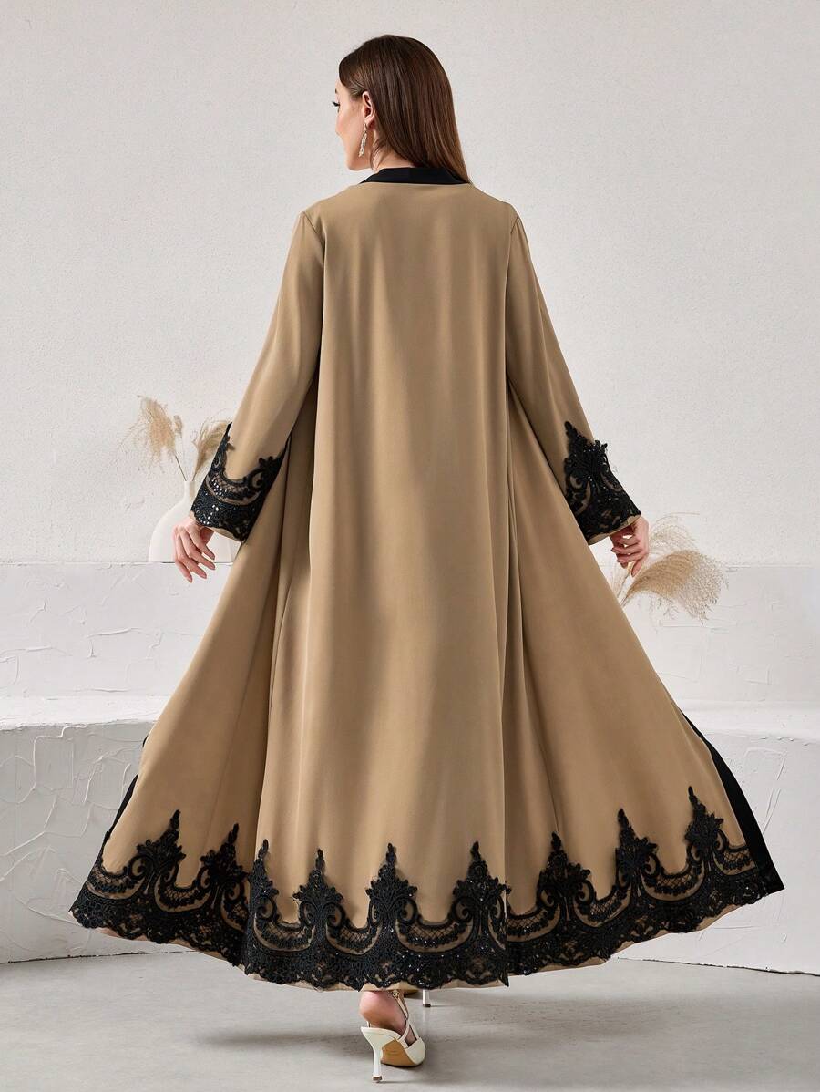 Al Najma Nuevo caftán bordado de moda para mujer, cárdigan casual abierto, vestido largo para festivales y días festivos, primavera/otoño