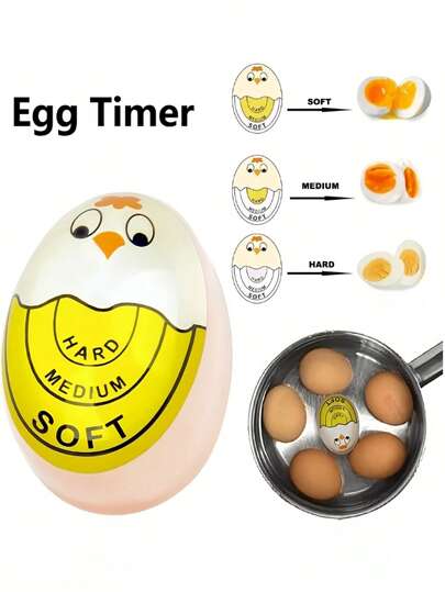 1pc Color Changing Egg Timer - Accurately Measure Hard And Soft Boiled Eggs With Sensitive Indicator,Color Changing Indicator Tells When Eggs Are Ready