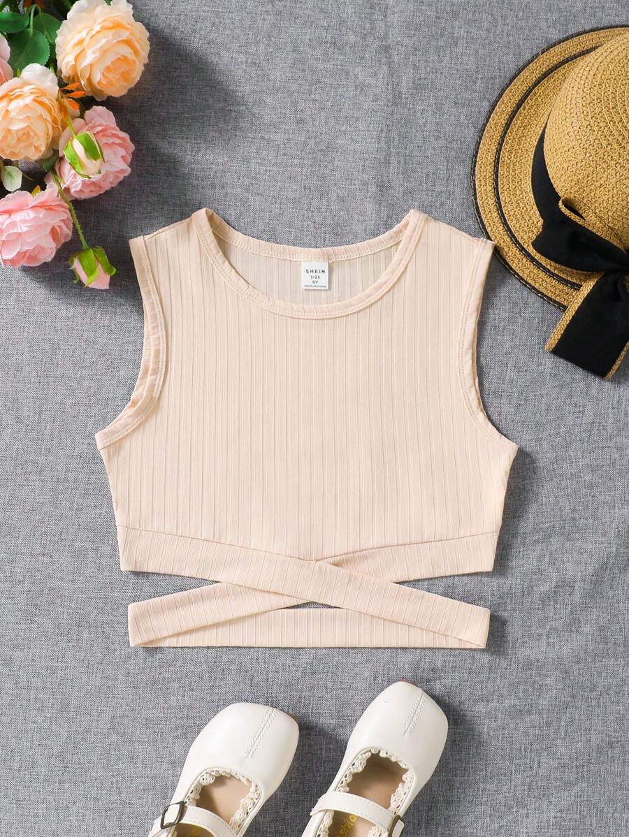 Wildeya Ärmellose, anliegende Spaghettiträger Tanktop für Tween-Mädchen in schlichter Farbe, minimalistisch, lässig, für Alltag, Urlaub, Sommer, Reisen