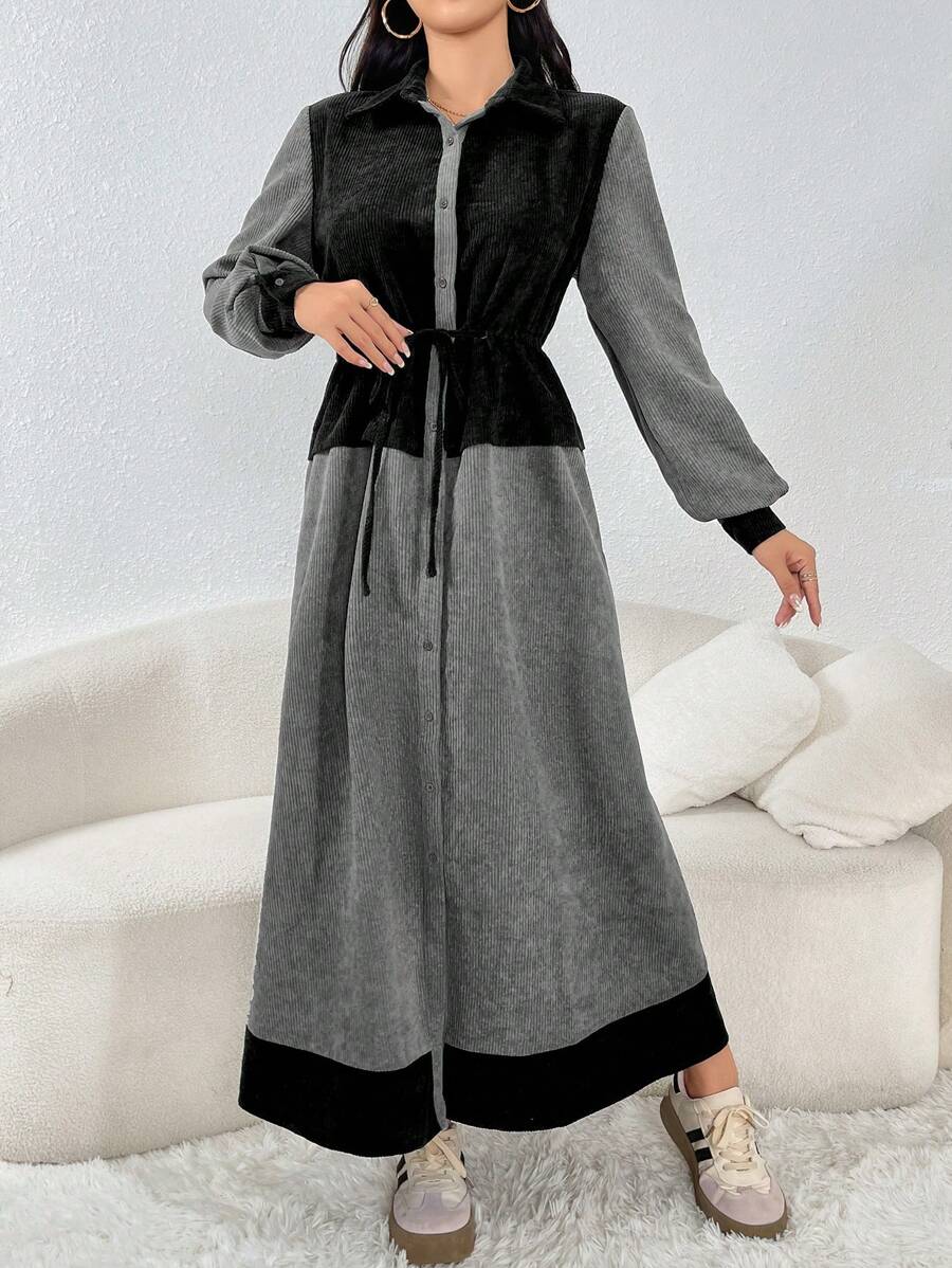 Mulvari Lange casual damesjurk, minimalistische mode voor dagelijks gebruik