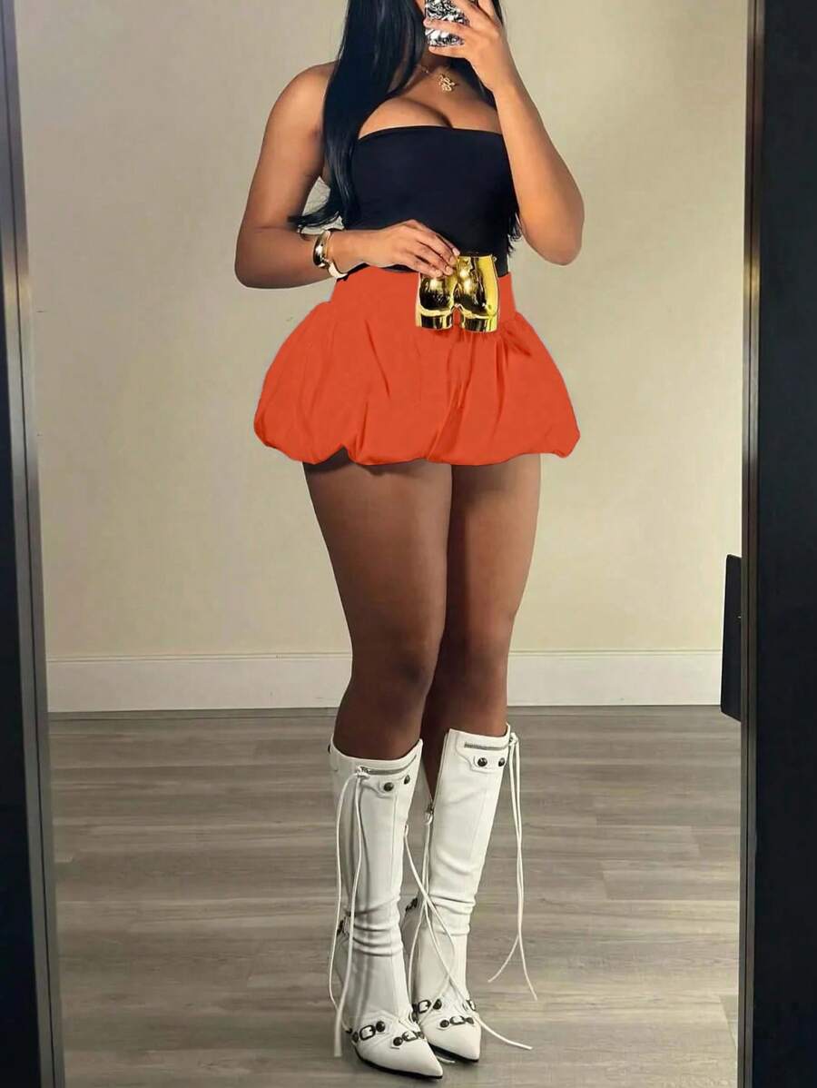 INAWLY Short décontracté uni grande taille, à porter au quotidien