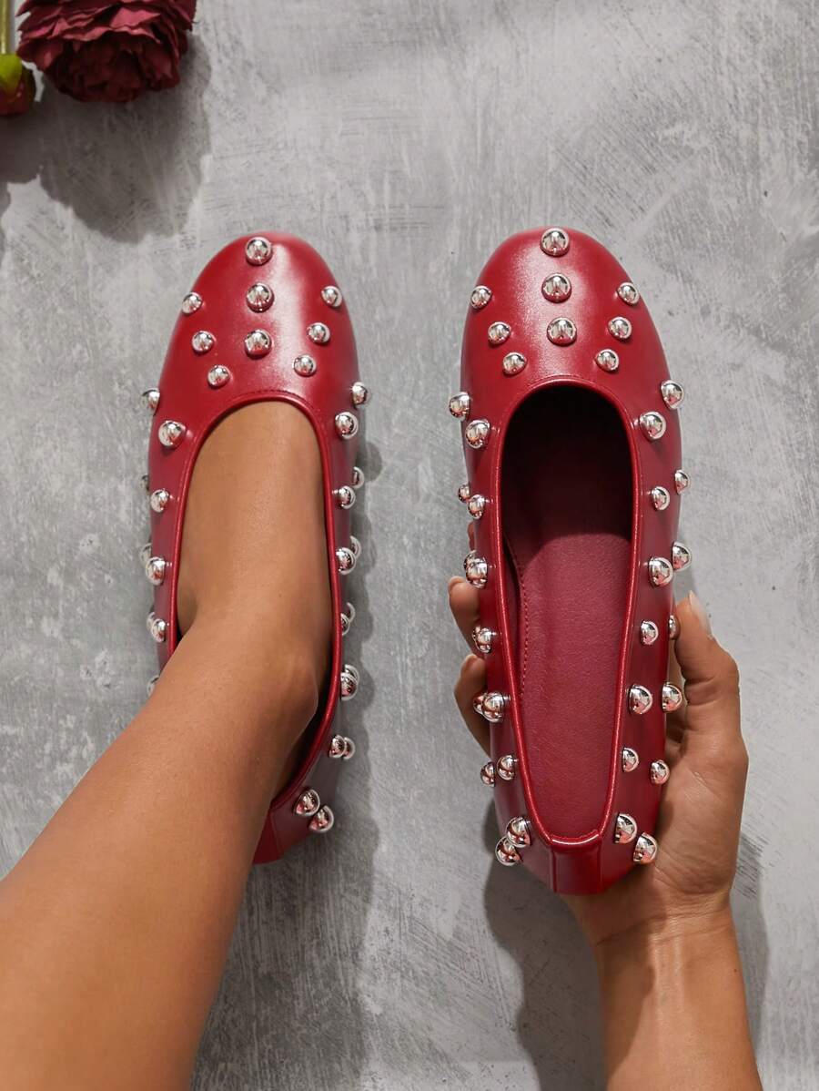 SHUZIA Ballerine casual morbide e comode, da indossare senza allacciare, adatte per Capodanno, San Valentino e altri periodi festivi
