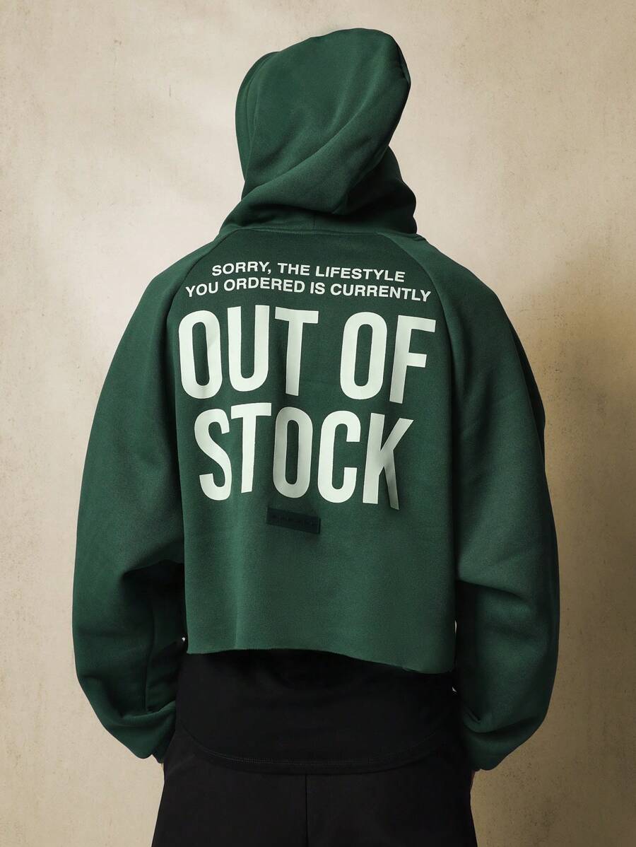 SUMWON Lifestyle Message Cropped Pullover Hoodie Streetwear Winter Statement Oversized Casual Athletic Fall Fashion Sweatshirt Unisex Athleisure Urban Wear