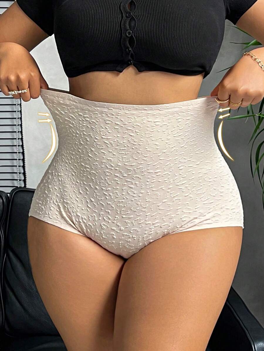 1 pieza de leggings moldeadores de jacquard talla grande, regalo de San Valentín