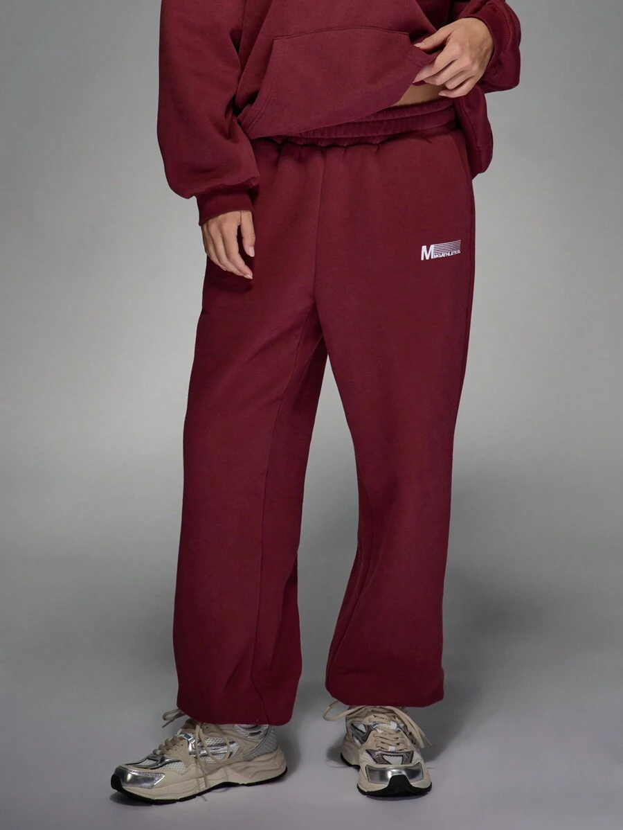 MISSGUIDED Pantalones de chándal de felpa deportiva con ajuste holgado y relajado, pantalones para el invierno, ropa deportiva casual con bolsillos laterales, cintura elástica y tobillos acanalados