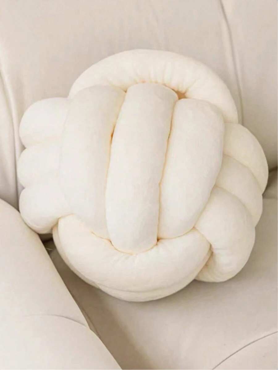 1pc Crystal Velvet Knot Ball Pillow For Sofa Window Bay Living Room Decoration