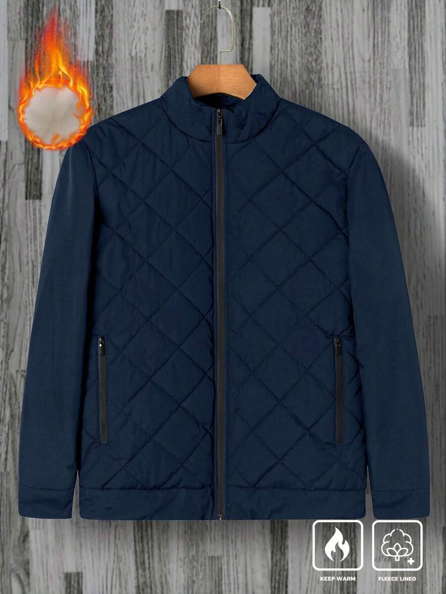 Manfinity Homme Plus Size Men's Plain Coloured Short Sleeve Pocket Casual Jacket