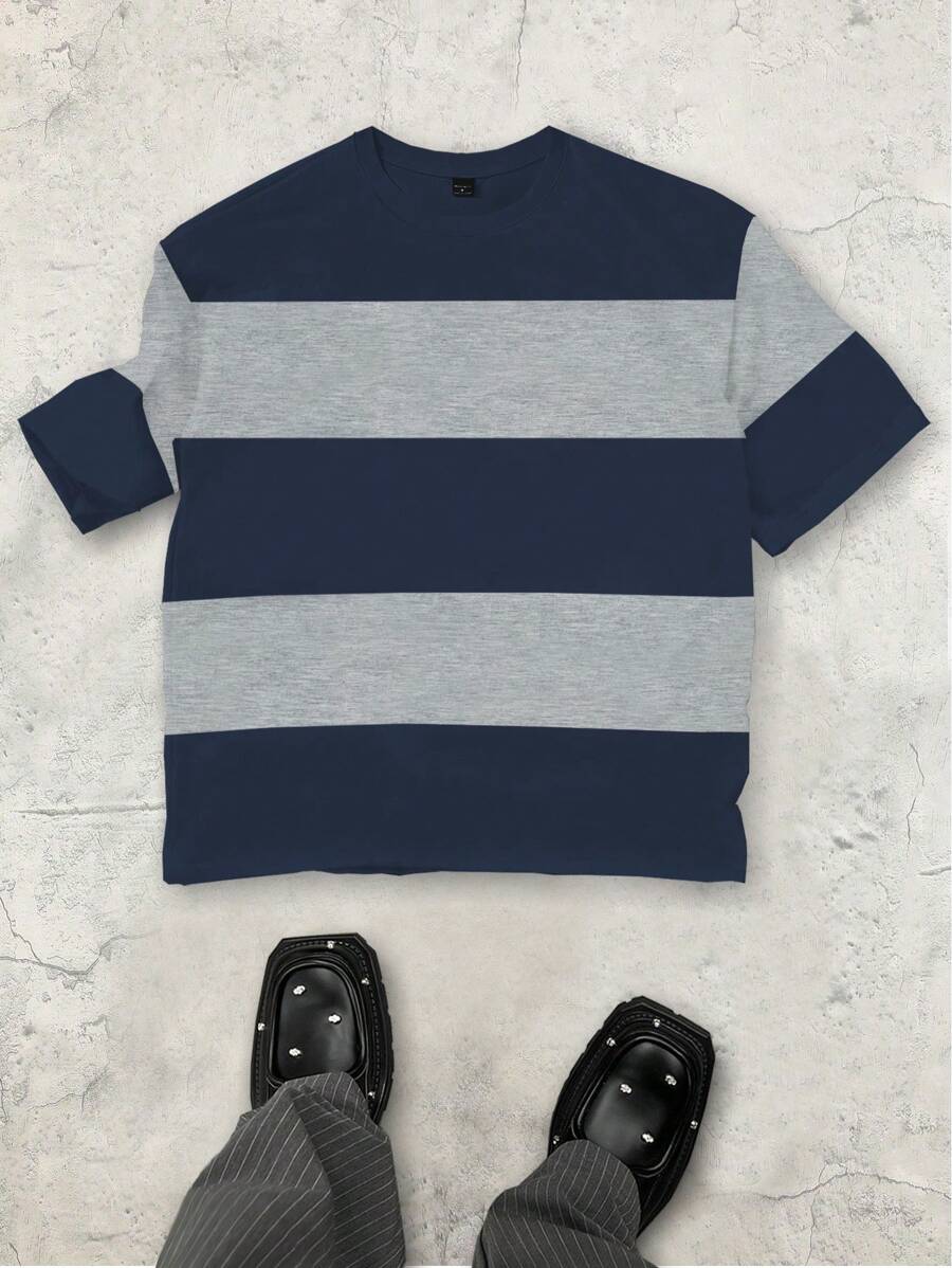 Manfinity Homme Loose Men's Color Block Drop Shoulder T-Shirt