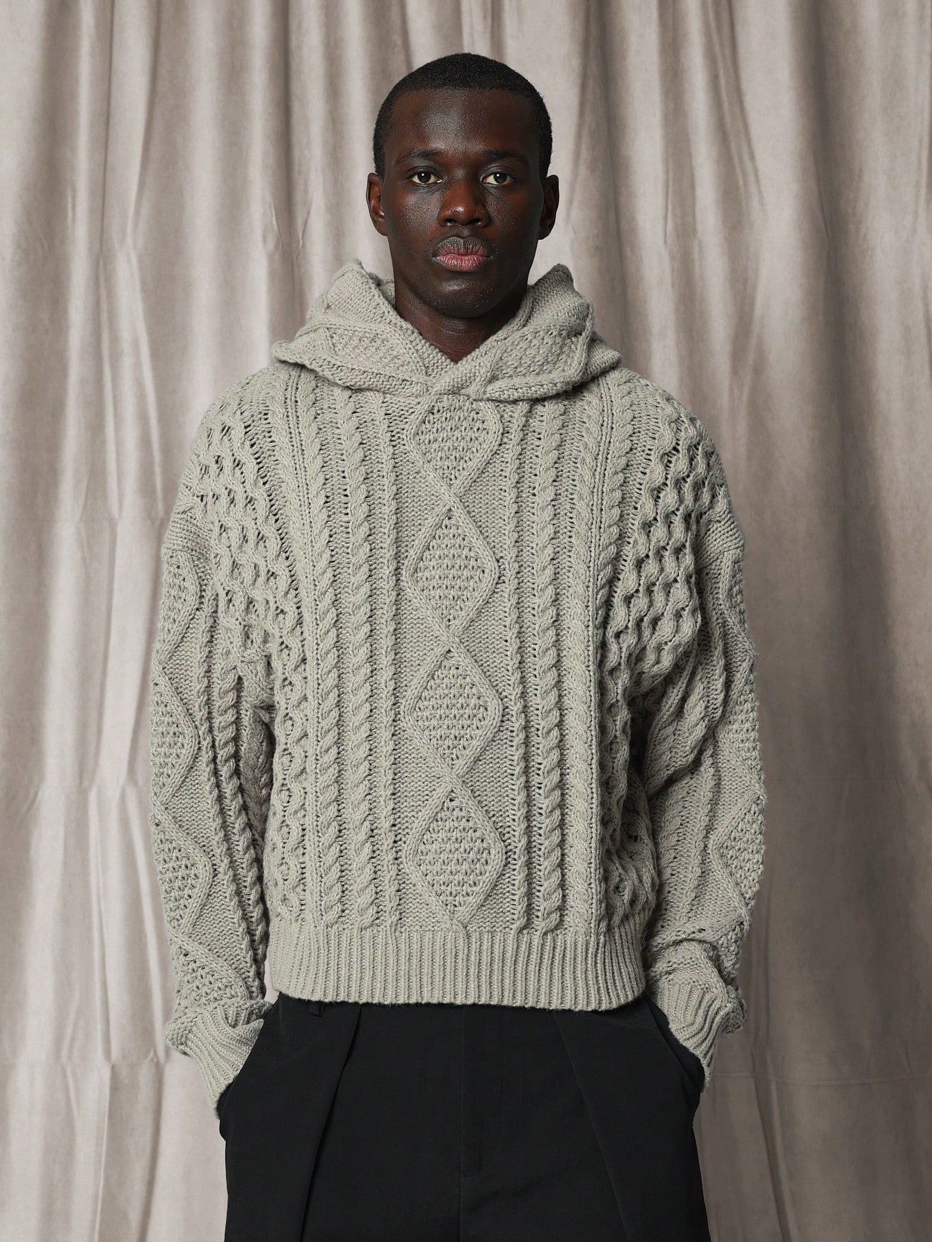 【oan】Dangar Warmer Hooded Knit 1732004560263ed39425ff29797da2