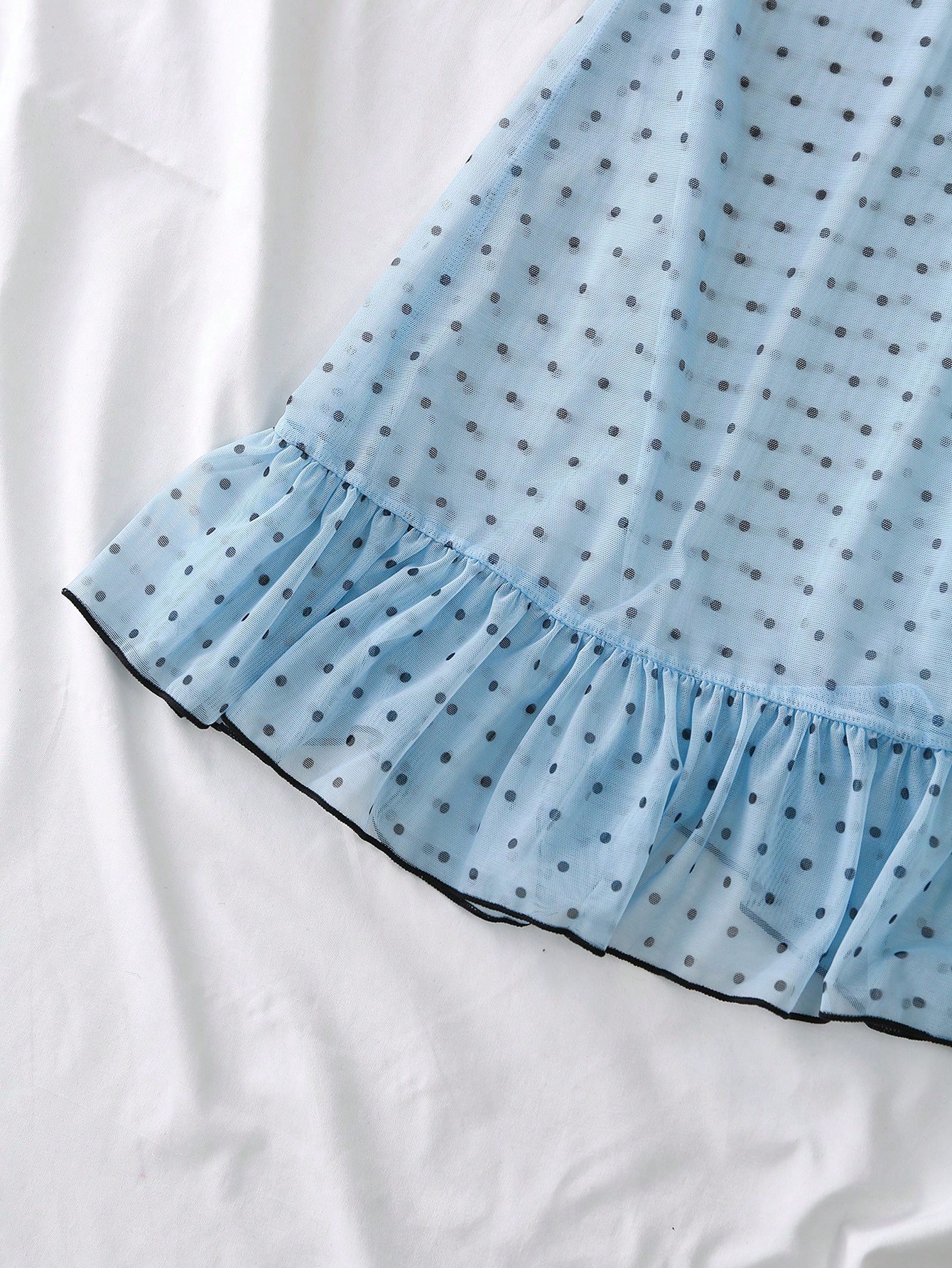 PetitDoll مجموعة فستان قصير وسروال داخلي منعكس طبع الكشكشة في ألوان الباستيل الفاتحة الصيفية والربيعية، نوم لطيف وجذاب للنساء