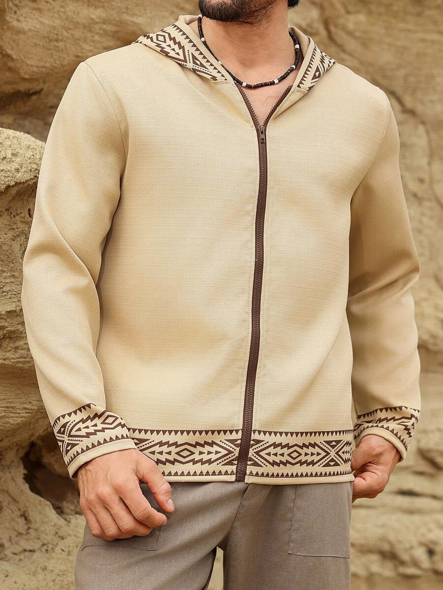 Manfinity Nomadique Sweat-shirt à capuche zippé pour hommes, simple et tendance, décontracté pour le porter au quotidien, veste à capuche à manches longues avec fermeture éclair, cadeau pour amis, mari, petit-ami