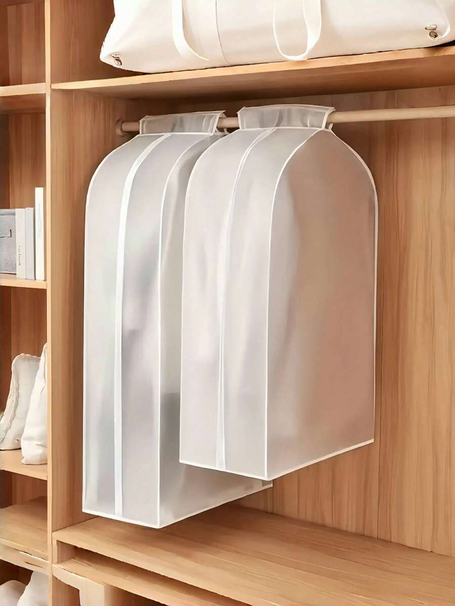 1 pieza Bolsa colgante transparente 3D lavable a prueba de polvo con doble cremallera para almacenamiento en el armario, protege del polvo y la humedad, decoración del hogar, otoño, festival de otoño, dormitorio