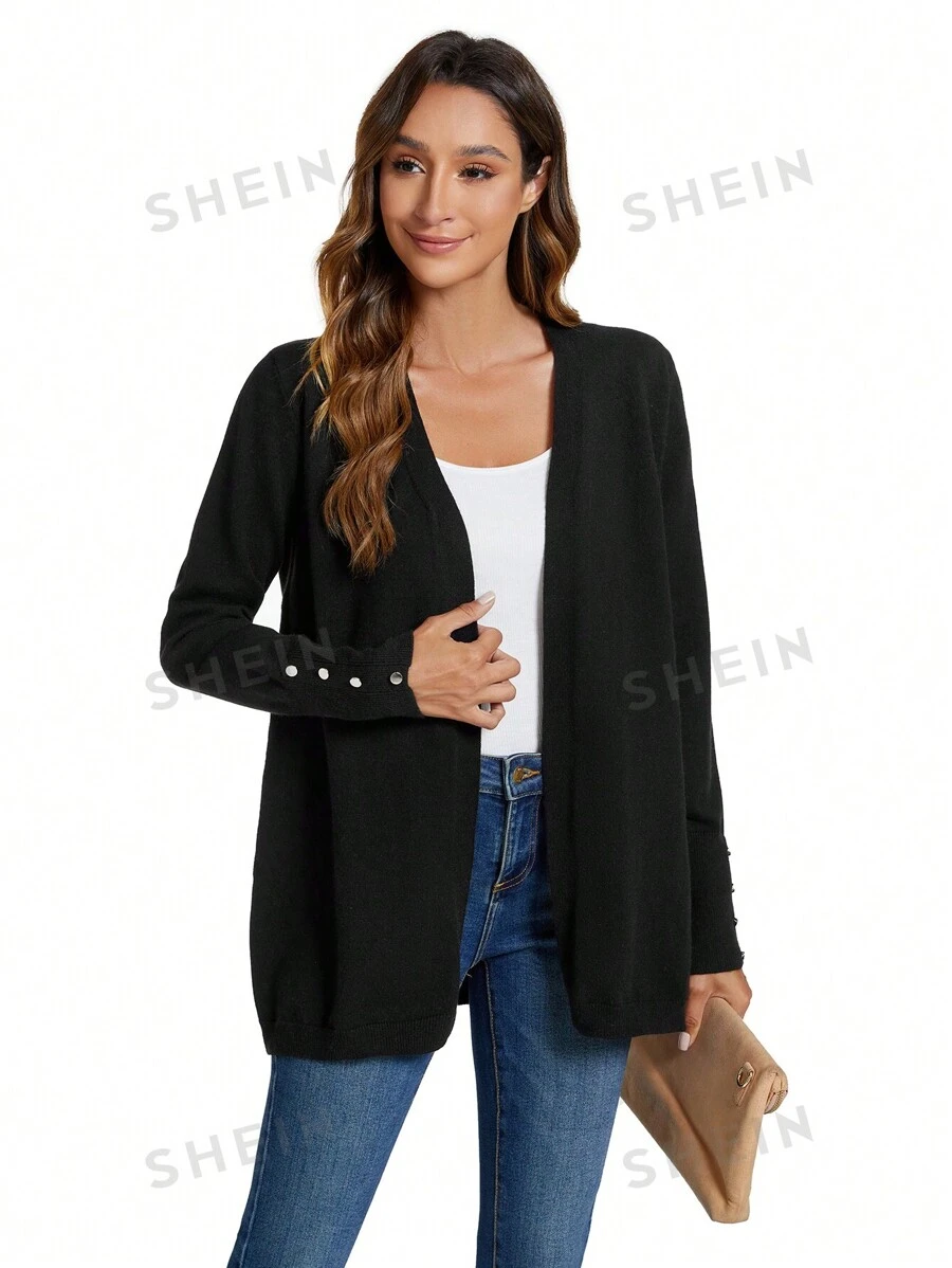 SHEIN LUNE Elegante cárdigan delgado para mujer, otoño/invierno