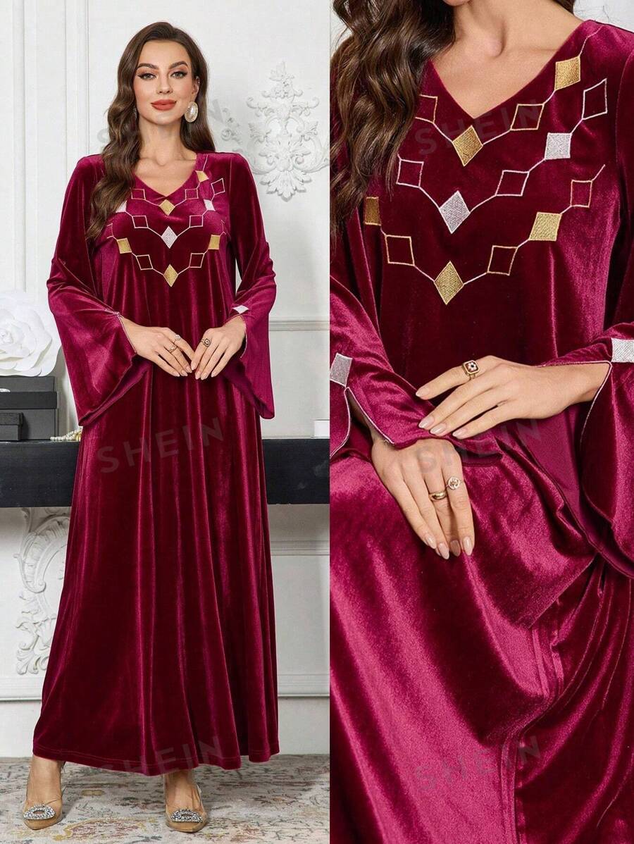 Al Najma Vestido casual, sencillo y elegante estilo árabe para mujer, apto para uso diario