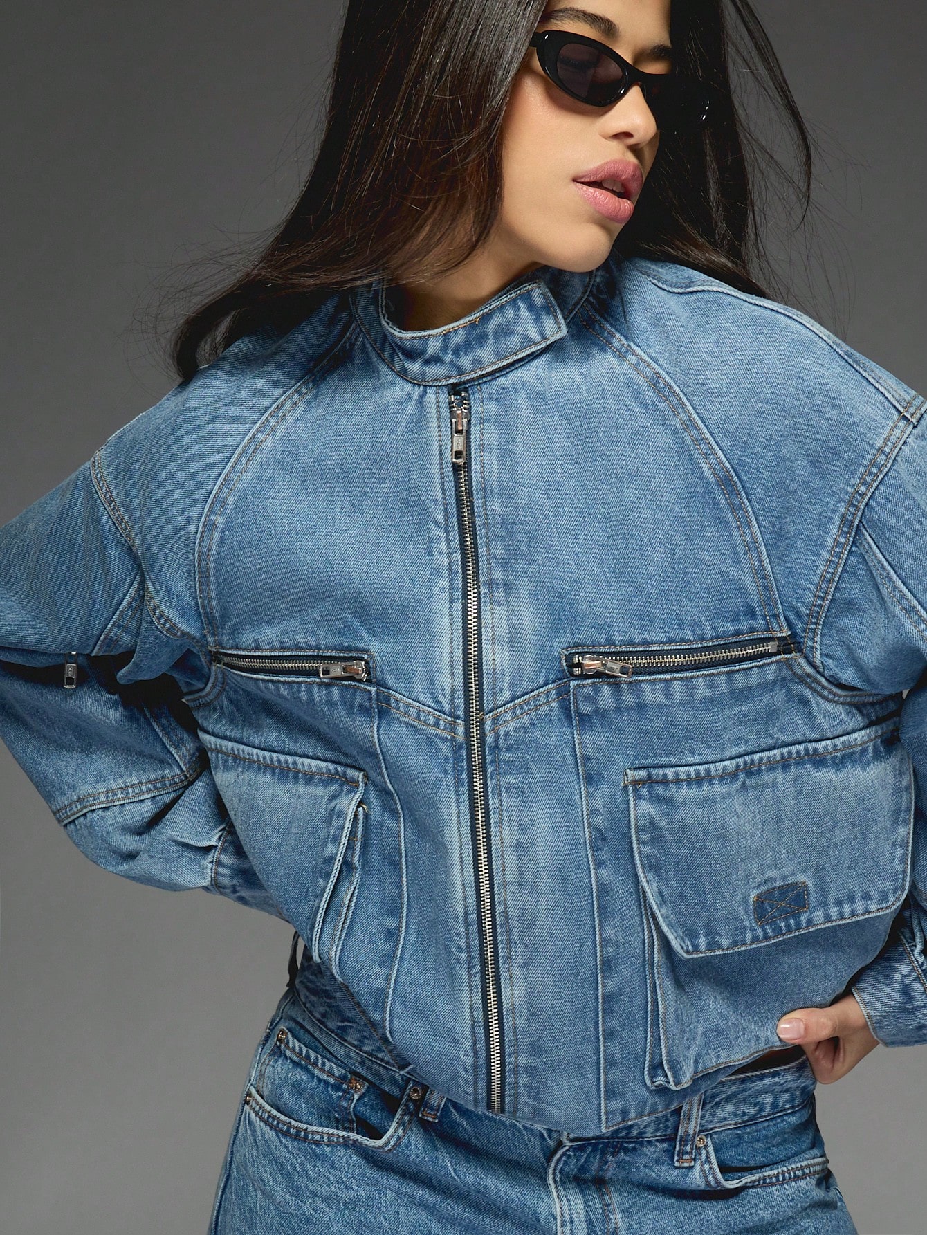 【vintage】 Oversizecoat Mod Vintage 90s Gap Light Wash Distressed Sherpa Lined Denim