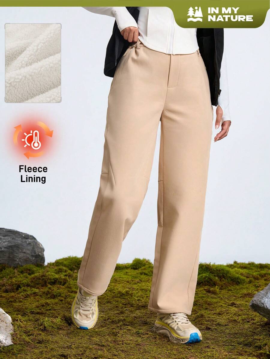In My Nature In My Nature Dames Outdoor Wandelen, Kamperen, Reizen Warme Thermische Gevoerde Broek Voor Stedelijk Woon-werkverkeer
