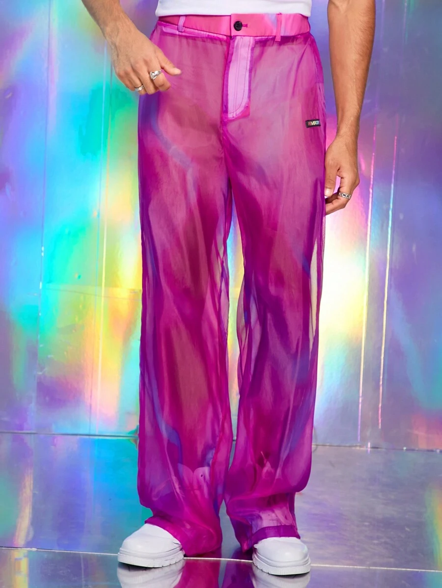 FeverCity Pantalones largos sueltos de tejido con estampado digital para hombre