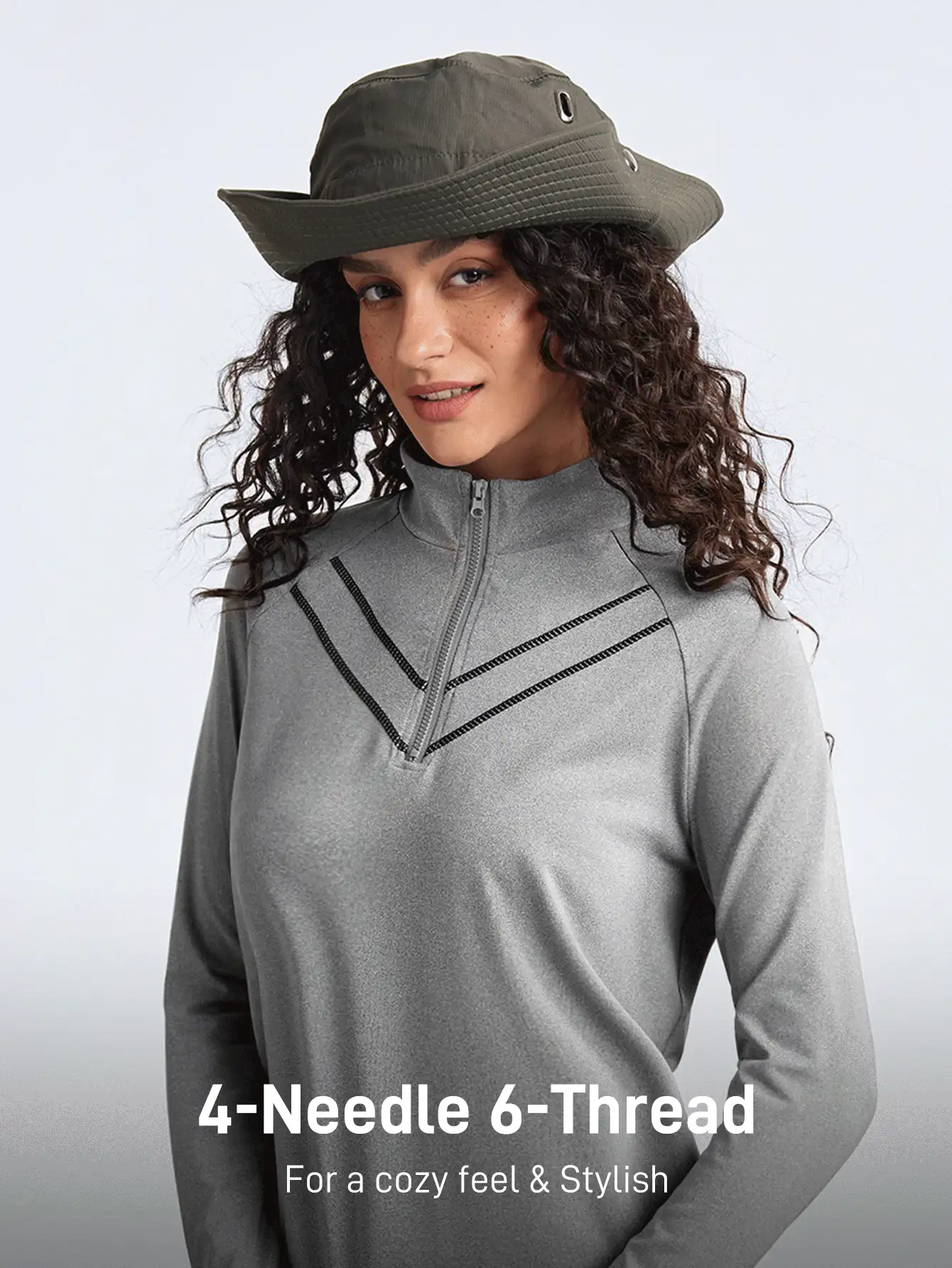 In My Nature Outdoor Wear Hiking Camping Sports Casual Commuting High-Stretch Skin-Friendly Zipper Detail Ladies Outdoor Long Sleeve T-Shirt & Vest