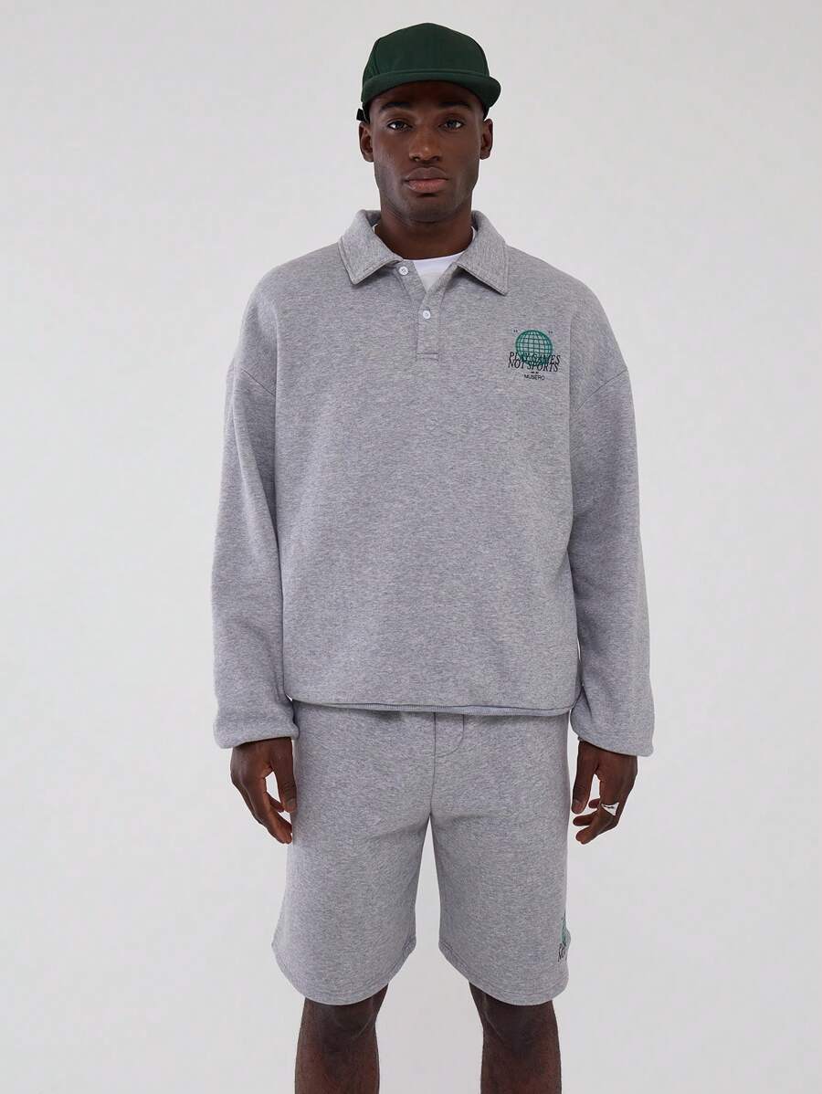 Musero 'Play Games Not Sports' Collared Sweatshirt