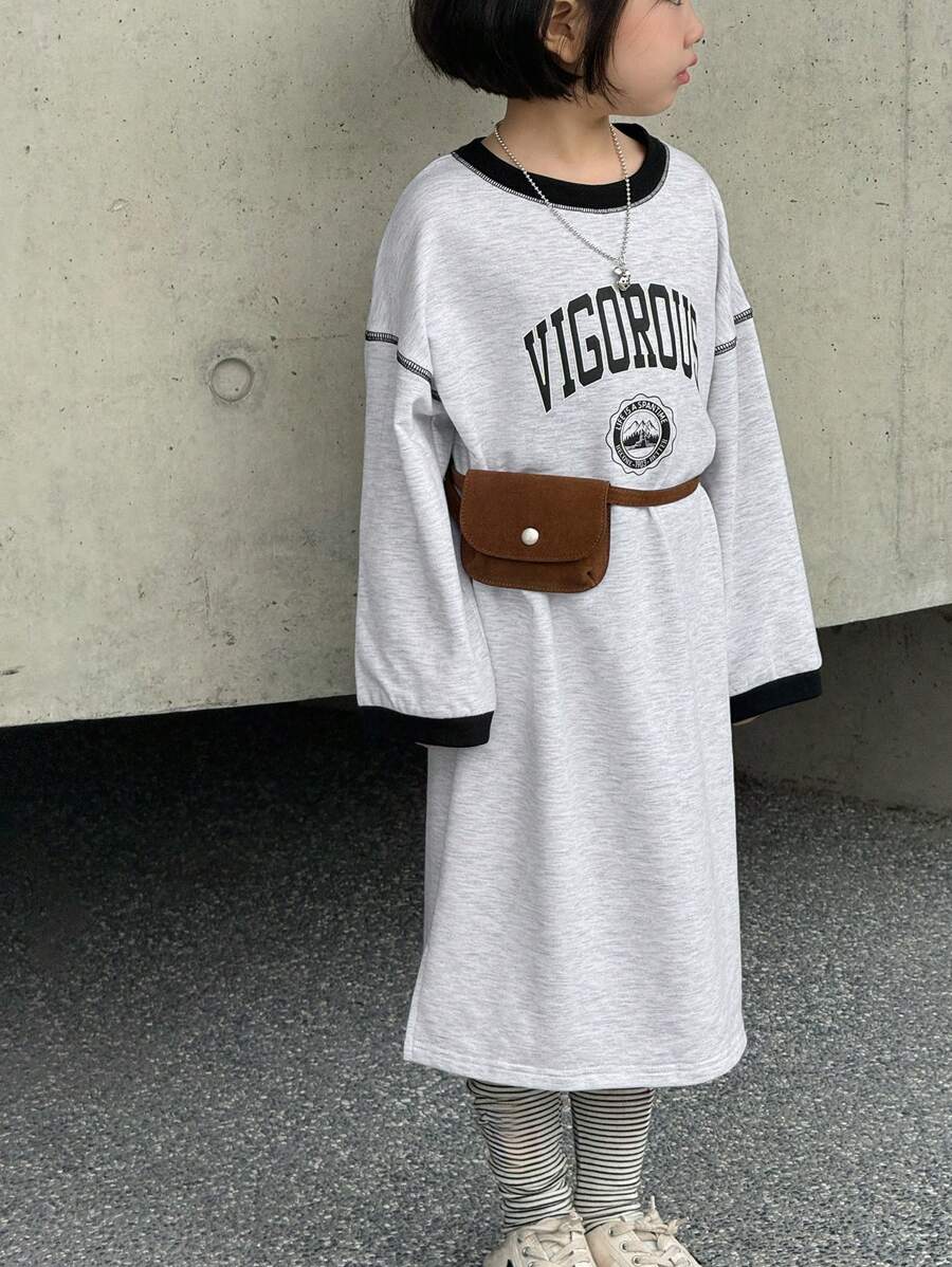 DAZY Vestido casual para niñas pequeñas, otoño
