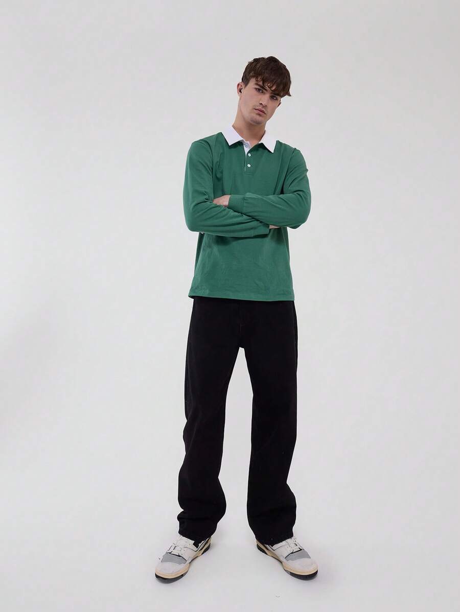 Musero Camisa deportiva con botones y cuello