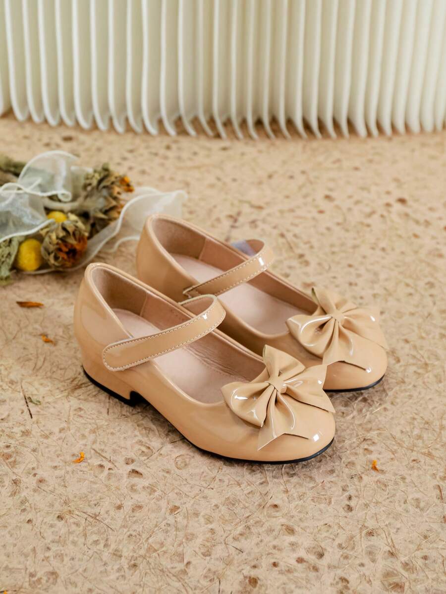 1 Pair Girls Casual Bow Decor Flats