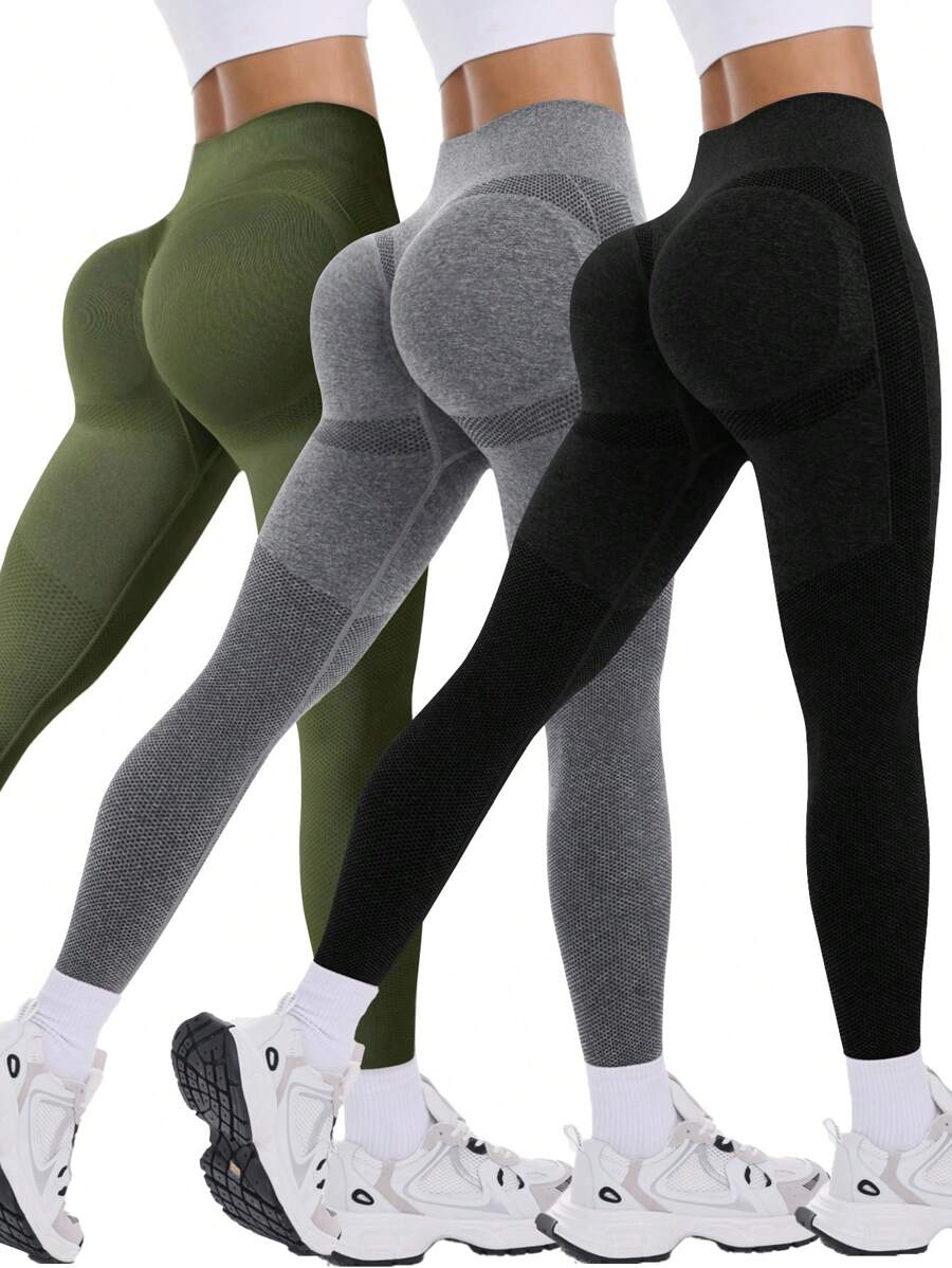 Women's Solid Color High Waist Slim Fit Casual Sports Leggings