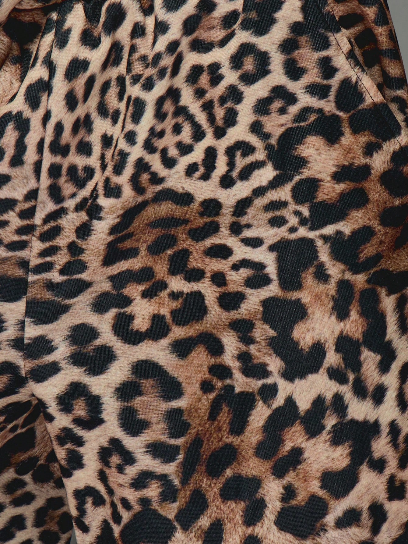 MISSGUIDED Leopard Print Wide Leg Cozy Fleece Sweatpants