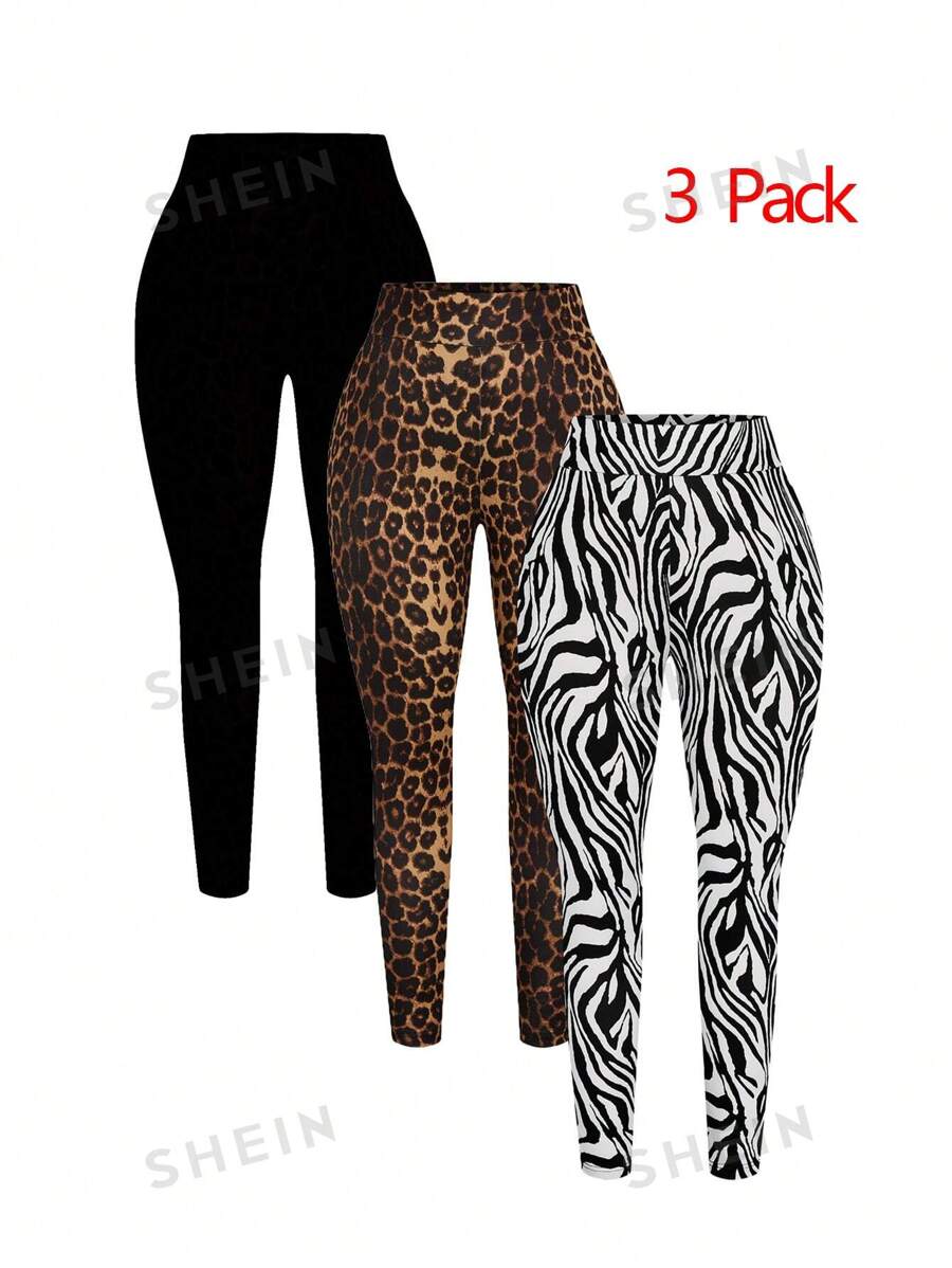 Flirla Leggins de vuelta al colegio, de corte ajustado, alta elasticidad, estilo informal y silueta estilizada en tallas grandes